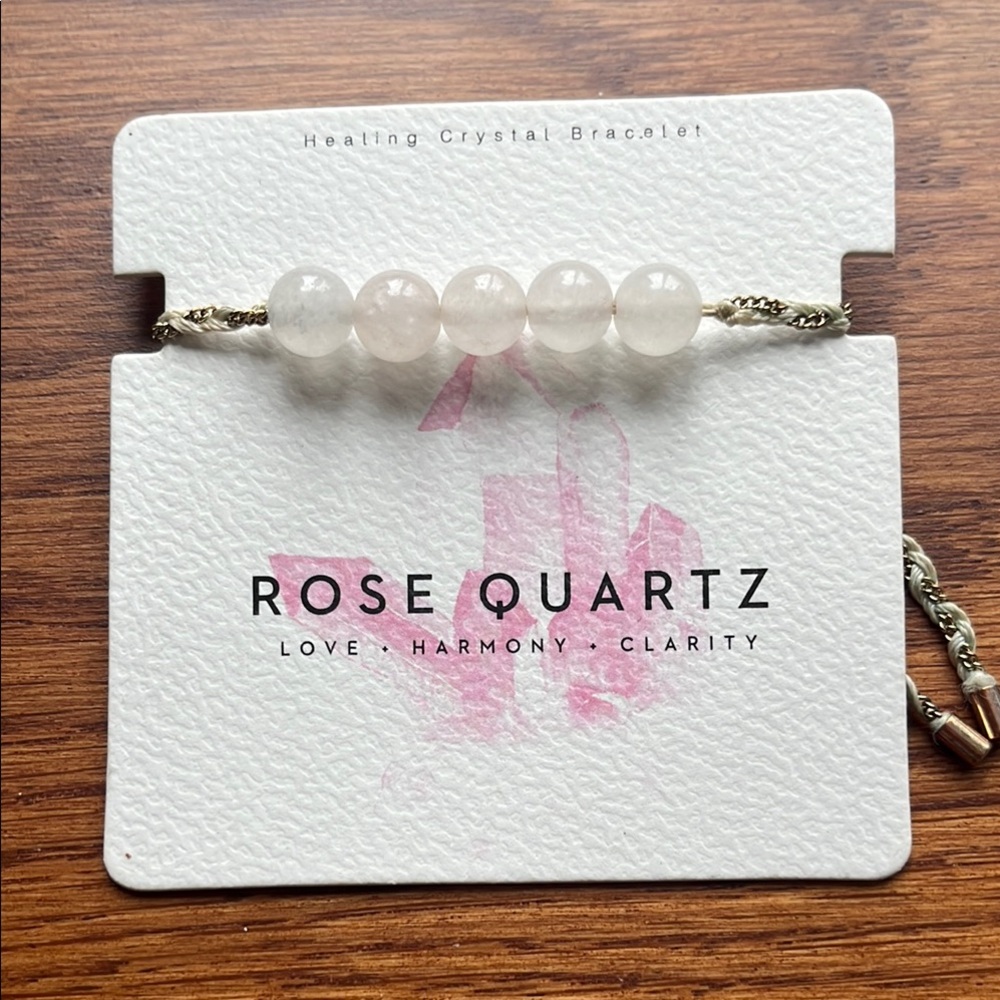 Rose Quartz Healing Crystal Bracelet